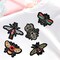 24 PCS Cute Insect Patches Applique Sew Iron on Embroidered Sewing Iron on Bees Patches Sewing Patch Bags Jackets Jeans Clothes Caps (K27_1)